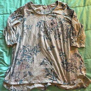 Avenue Abstract Floral Paisley Tunic